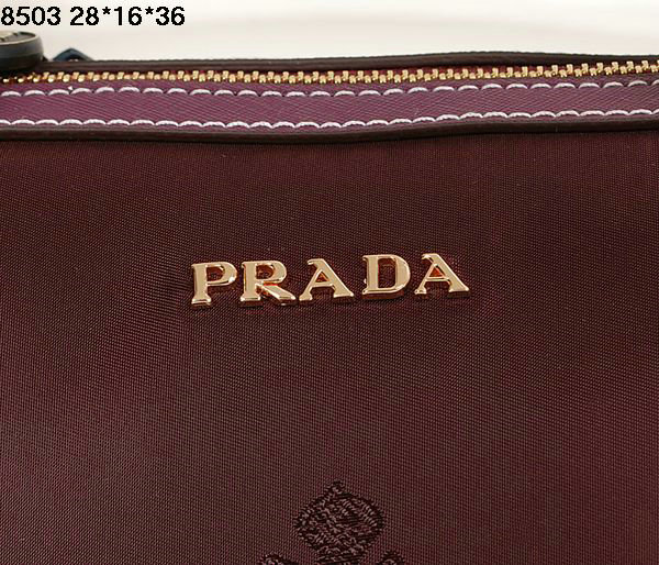 2014 Prada fabric jacquard shoulder bag BL8503 winered